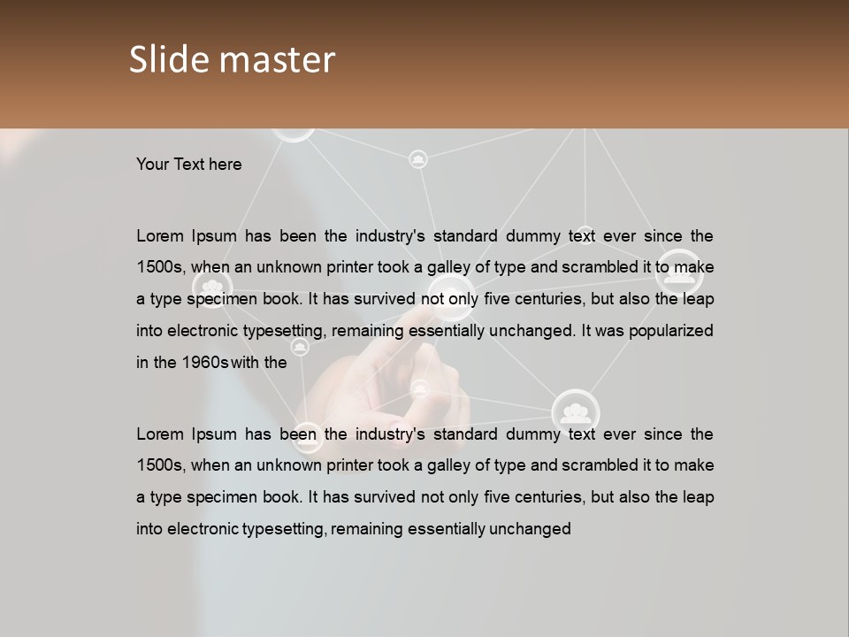 A Man Pressing A Button On A Touch Screen PowerPoint Template