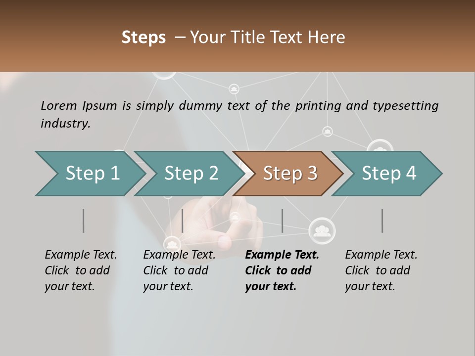 A Man Pressing A Button On A Touch Screen PowerPoint Template