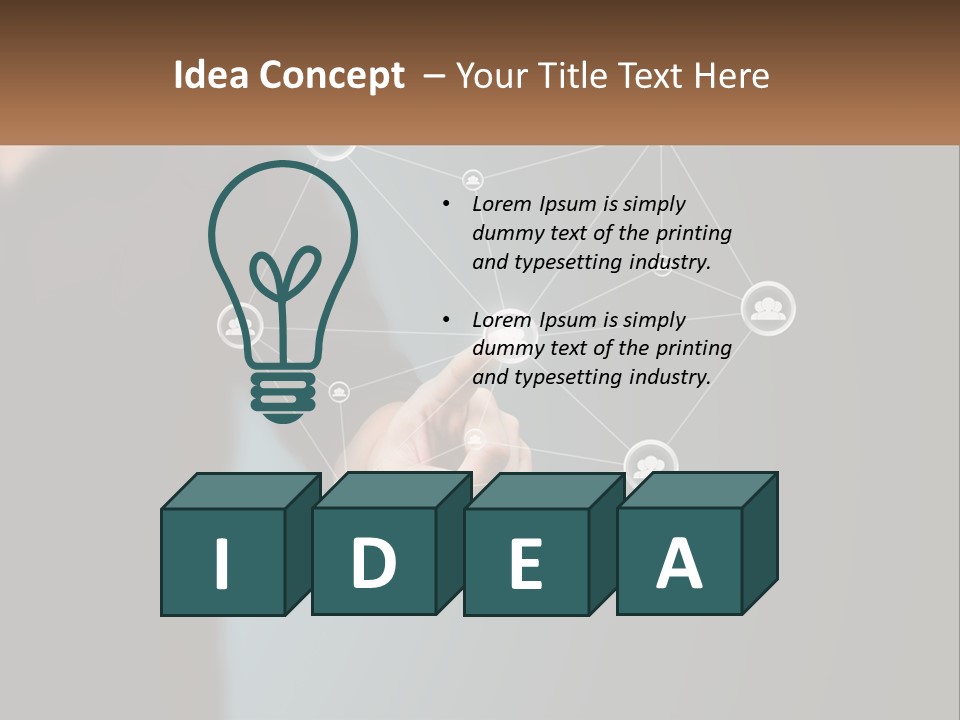 A Man Pressing A Button On A Touch Screen PowerPoint Template