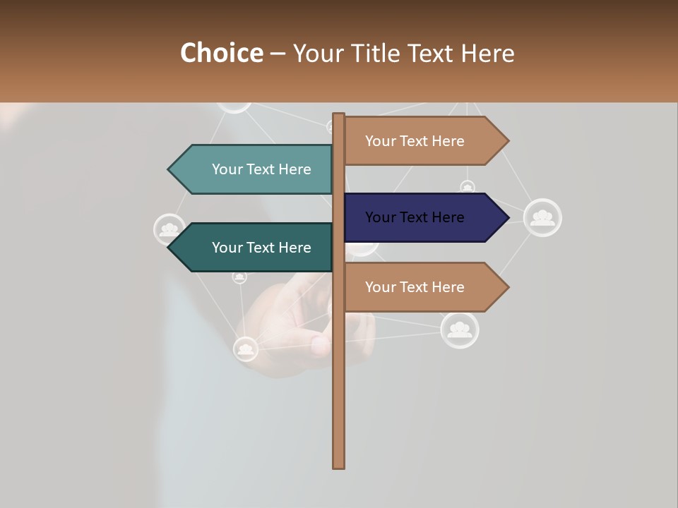 A Man Pressing A Button On A Touch Screen PowerPoint Template