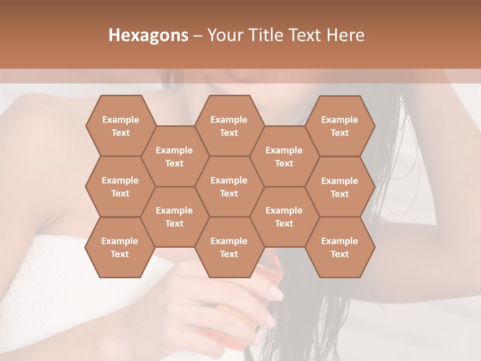 A Woman Is Brushing Her Hair With A Brush PowerPoint Template
