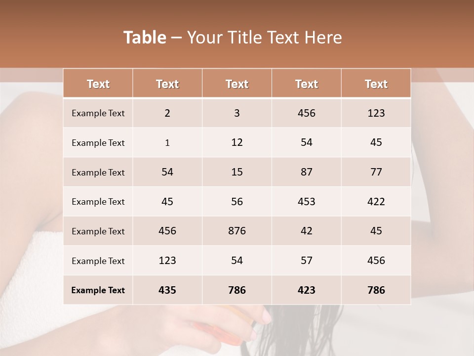 A Woman Is Brushing Her Hair With A Brush PowerPoint Template