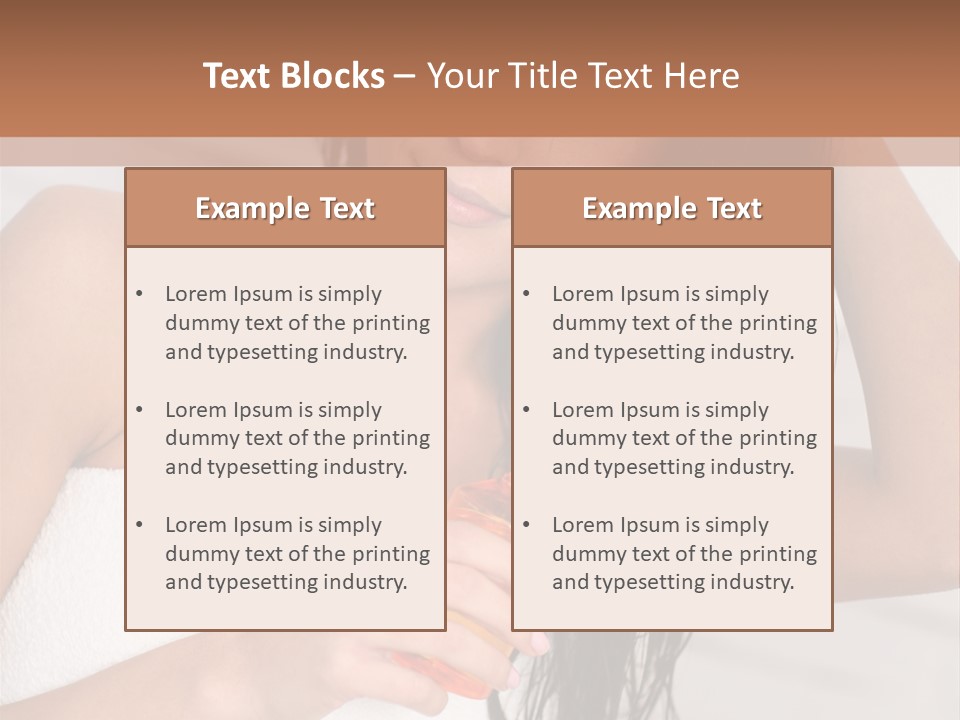 A Woman Is Brushing Her Hair With A Brush PowerPoint Template