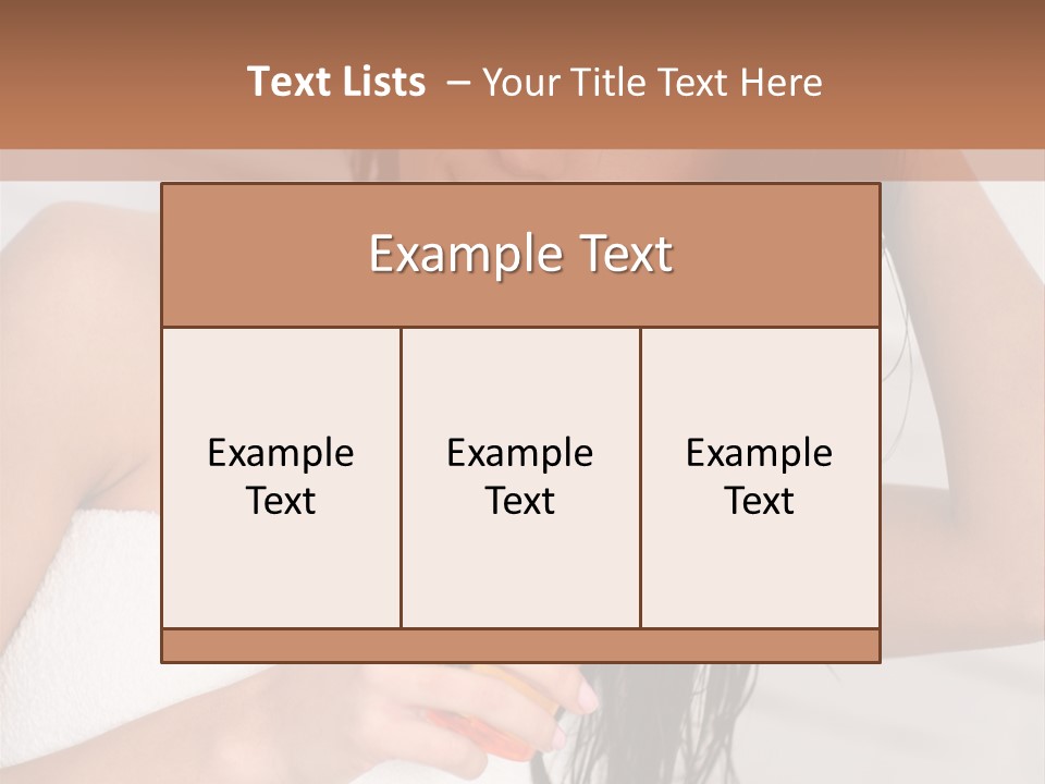A Woman Is Brushing Her Hair With A Brush PowerPoint Template
