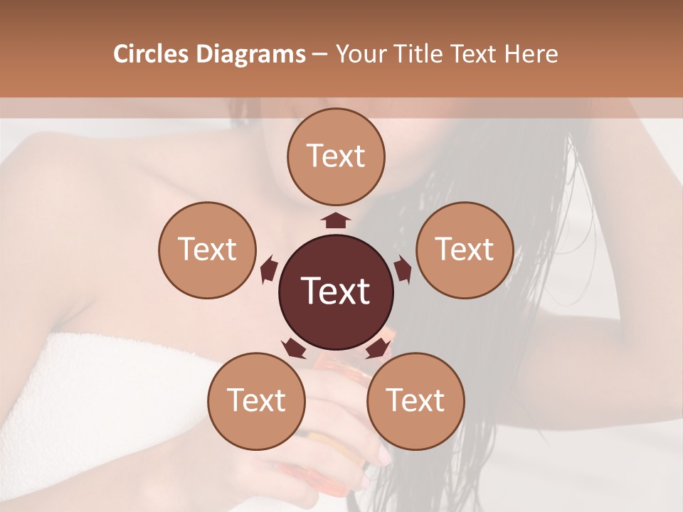 A Woman Is Brushing Her Hair With A Brush PowerPoint Template