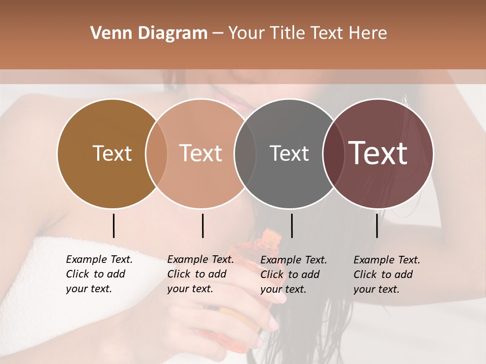 A Woman Is Brushing Her Hair With A Brush PowerPoint Template