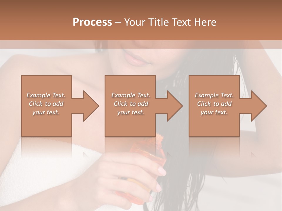 A Woman Is Brushing Her Hair With A Brush PowerPoint Template