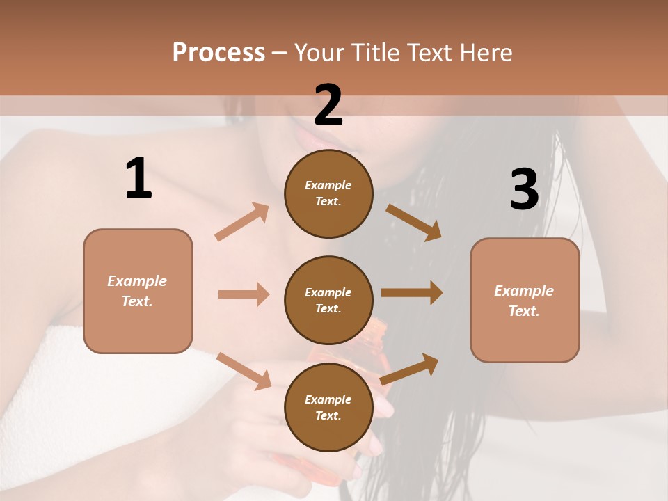 A Woman Is Brushing Her Hair With A Brush PowerPoint Template
