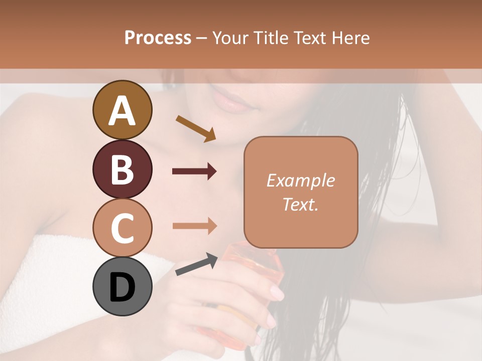 A Woman Is Brushing Her Hair With A Brush PowerPoint Template