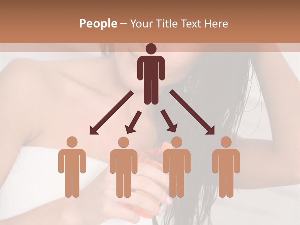 A Woman Is Brushing Her Hair With A Brush PowerPoint Template