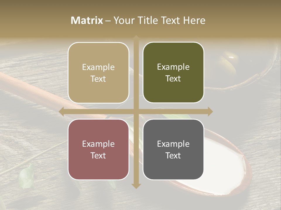 A Bowl Of Green Olives And A Spoon Of Yogurt Powerpoint Template PowerPoint Template