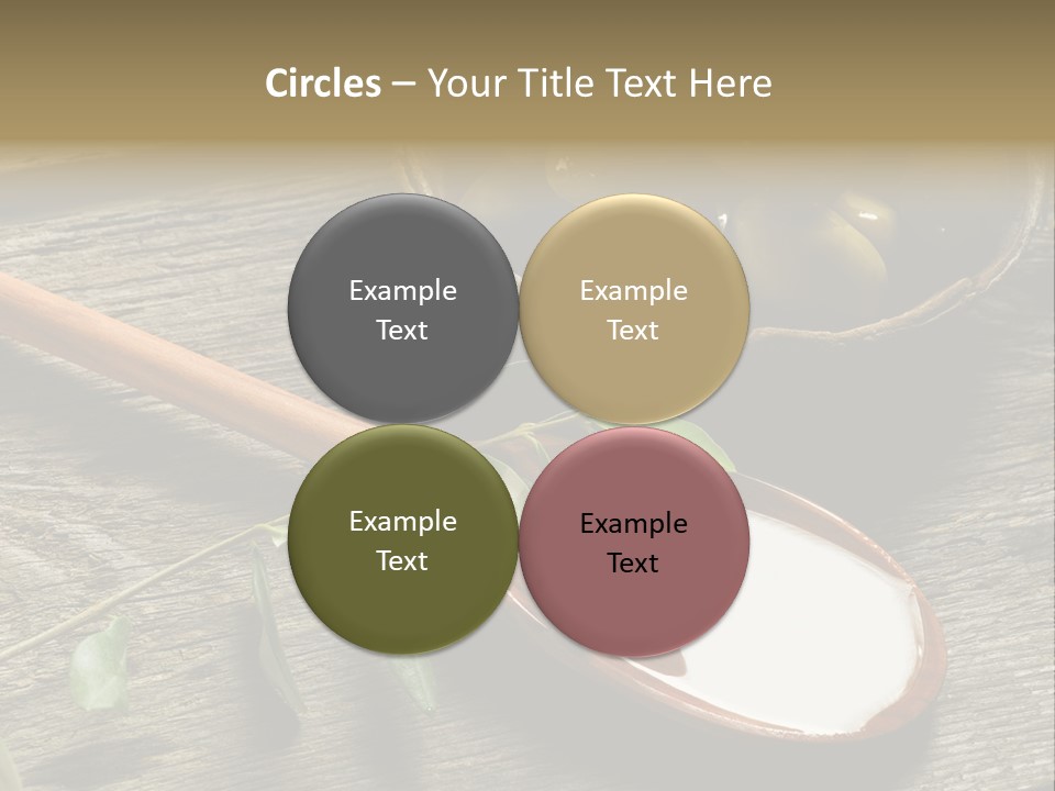 A Bowl Of Green Olives And A Spoon Of Yogurt Powerpoint Template PowerPoint Template