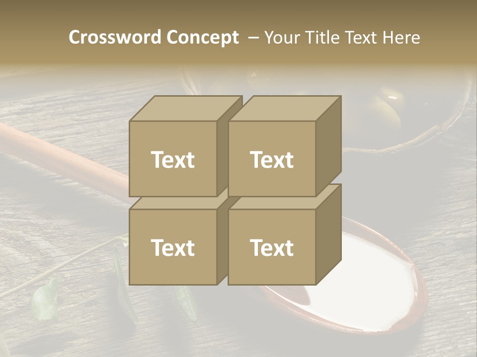 A Bowl Of Green Olives And A Spoon Of Yogurt Powerpoint Template PowerPoint Template