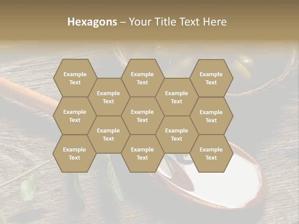 A Bowl Of Green Olives And A Spoon Of Yogurt Powerpoint Template PowerPoint Template