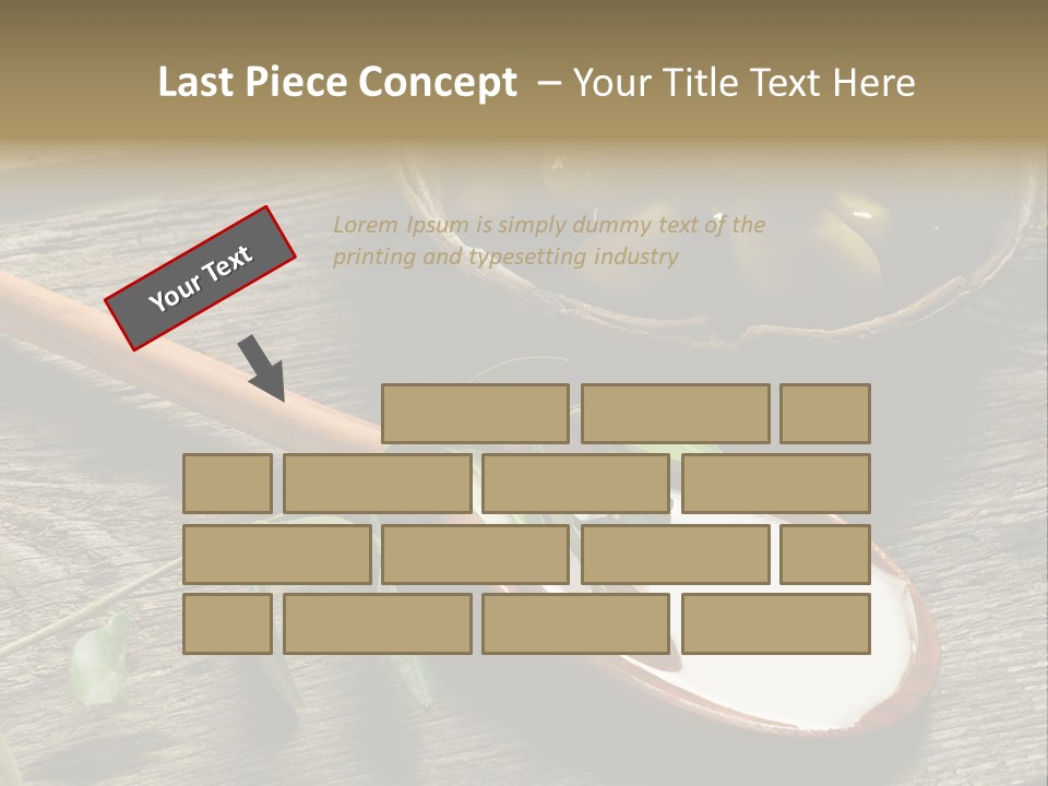 A Bowl Of Green Olives And A Spoon Of Yogurt Powerpoint Template PowerPoint Template