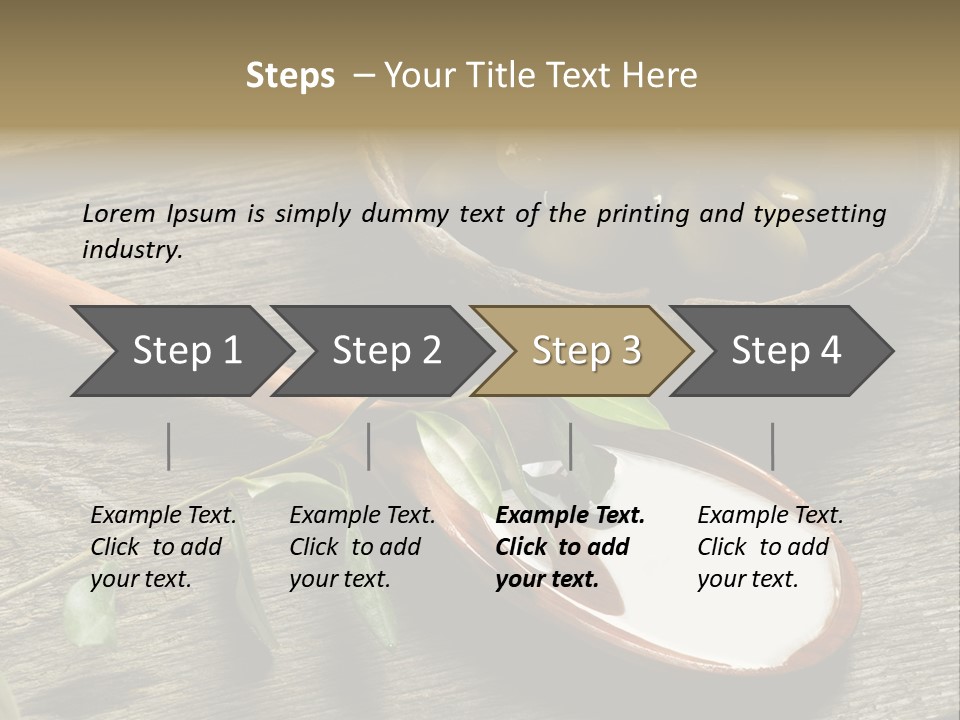 A Bowl Of Green Olives And A Spoon Of Yogurt Powerpoint Template PowerPoint Template