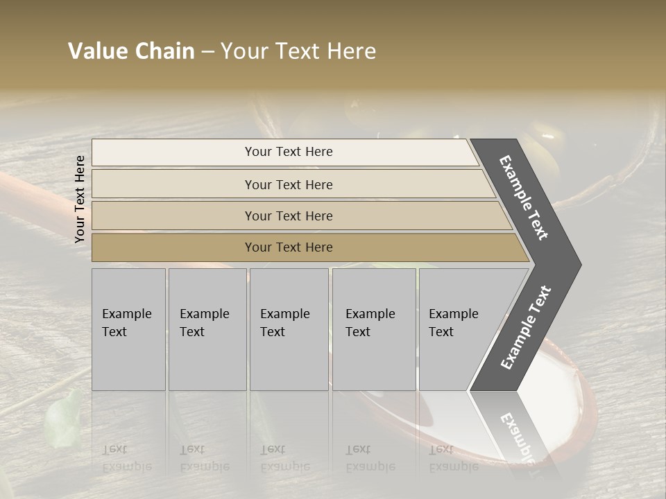 A Bowl Of Green Olives And A Spoon Of Yogurt Powerpoint Template PowerPoint Template