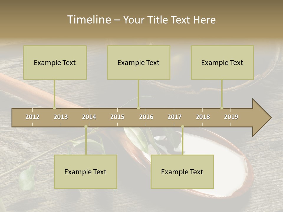 A Bowl Of Green Olives And A Spoon Of Yogurt Powerpoint Template PowerPoint Template