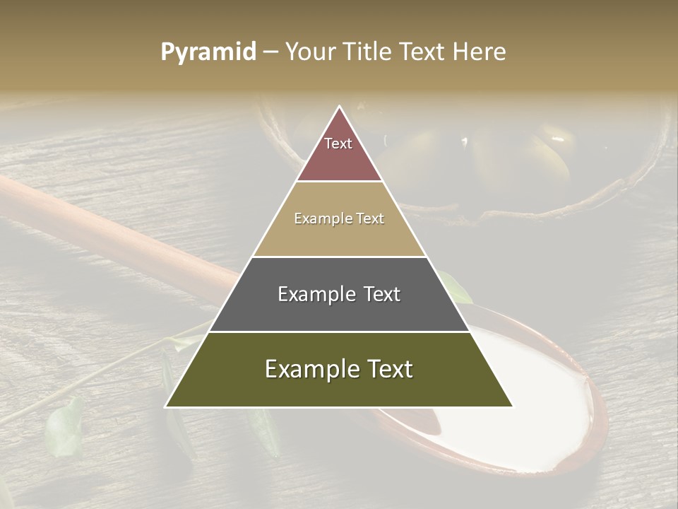 A Bowl Of Green Olives And A Spoon Of Yogurt Powerpoint Template PowerPoint Template