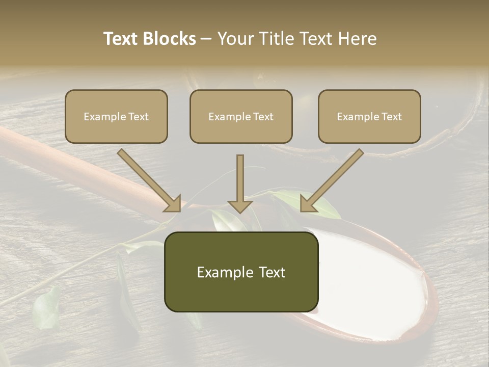 A Bowl Of Green Olives And A Spoon Of Yogurt Powerpoint Template PowerPoint Template