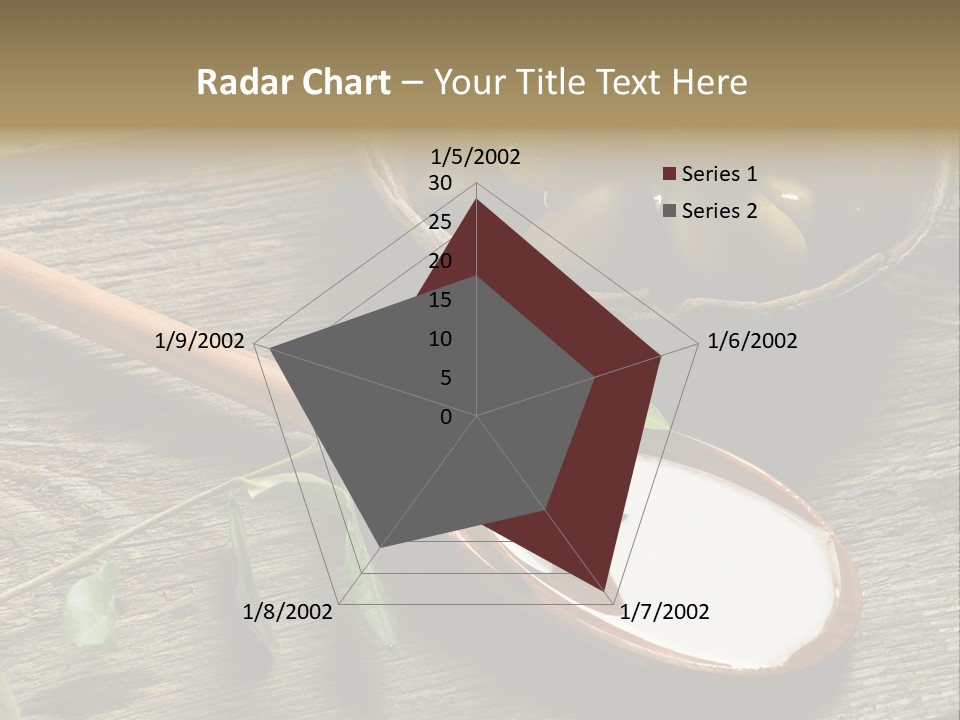 A Bowl Of Green Olives And A Spoon Of Yogurt Powerpoint Template PowerPoint Template