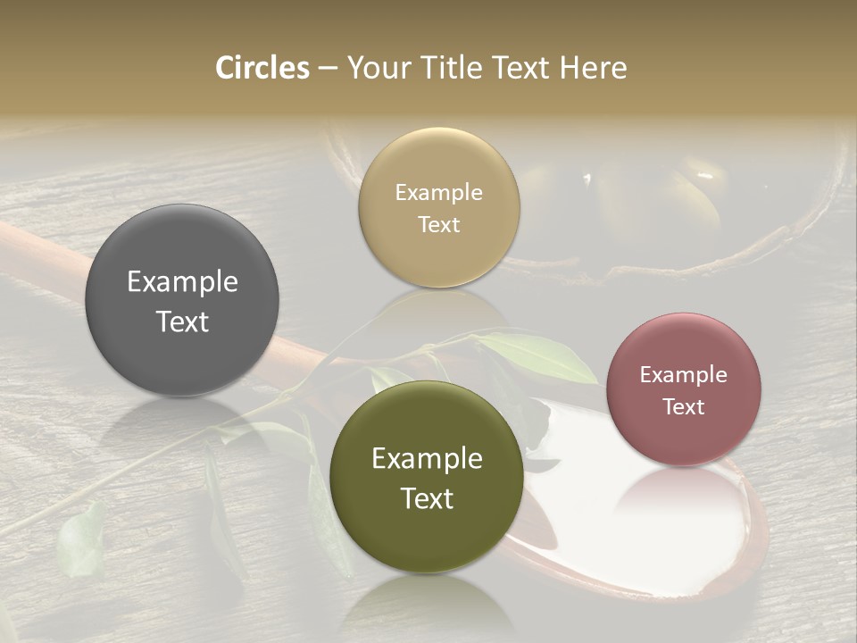 A Bowl Of Green Olives And A Spoon Of Yogurt Powerpoint Template PowerPoint Template