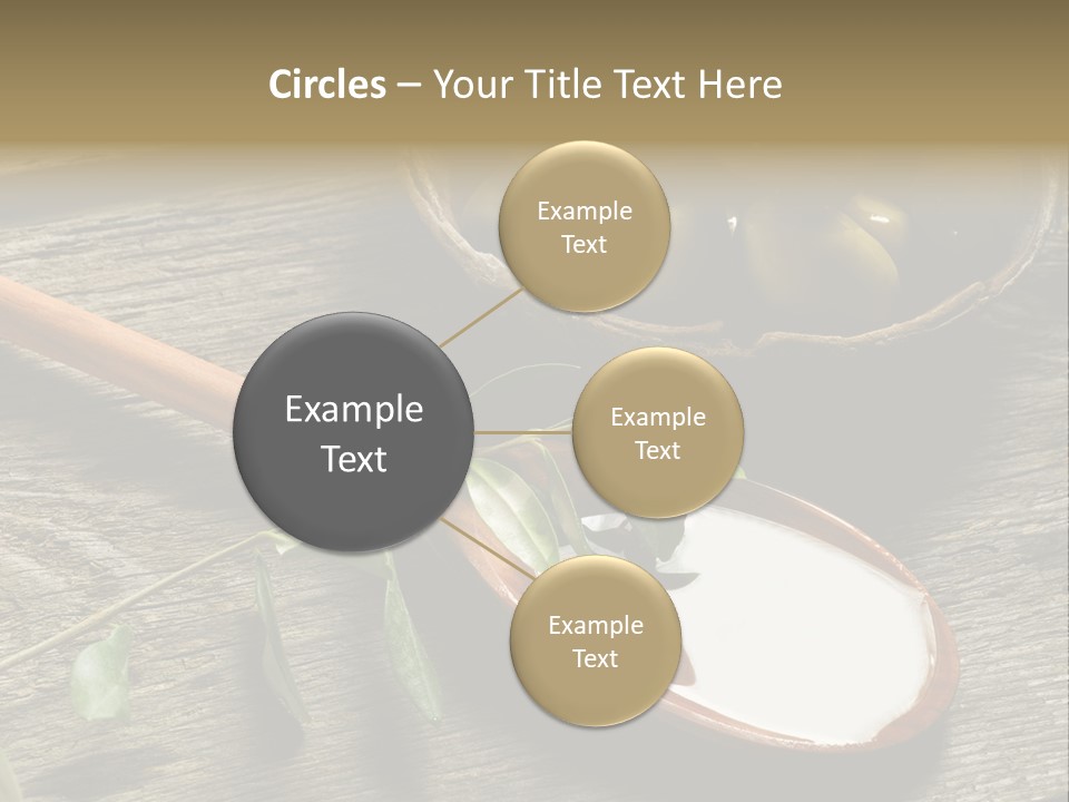 A Bowl Of Green Olives And A Spoon Of Yogurt Powerpoint Template PowerPoint Template