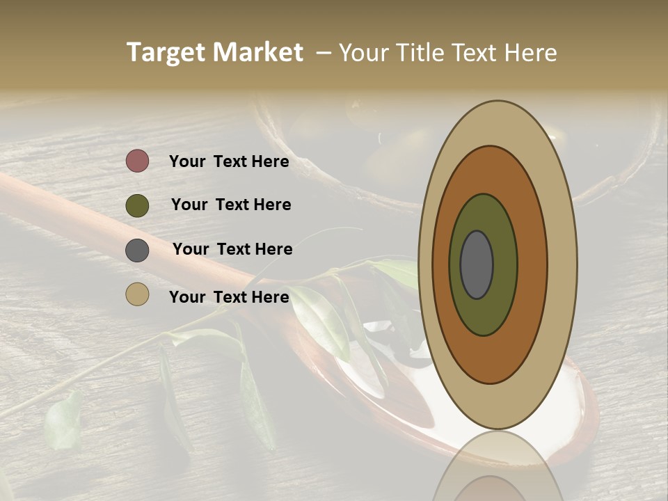 A Bowl Of Green Olives And A Spoon Of Yogurt Powerpoint Template PowerPoint Template