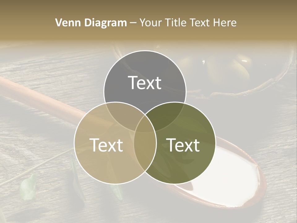 A Bowl Of Green Olives And A Spoon Of Yogurt Powerpoint Template PowerPoint Template