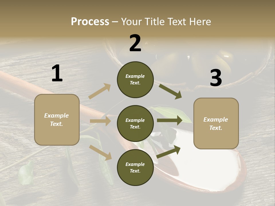 A Bowl Of Green Olives And A Spoon Of Yogurt Powerpoint Template PowerPoint Template