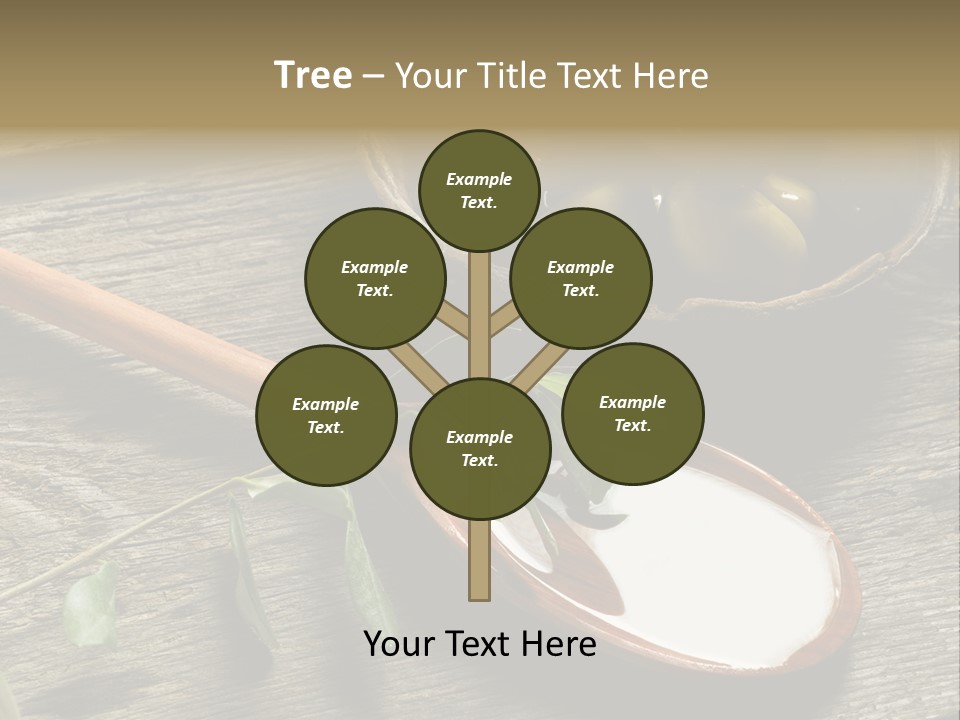 A Bowl Of Green Olives And A Spoon Of Yogurt Powerpoint Template PowerPoint Template