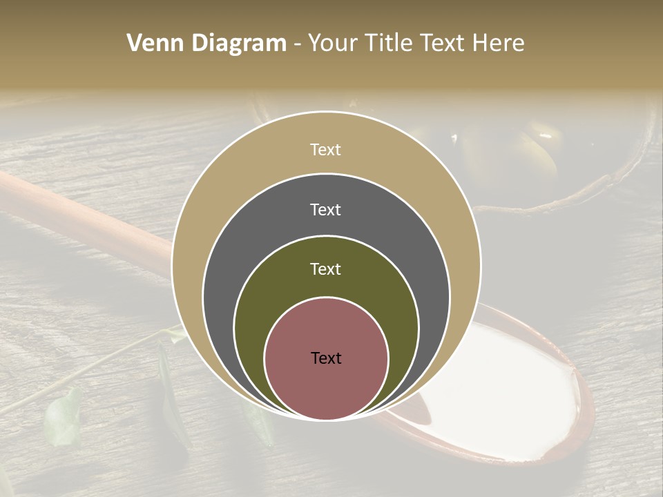 A Bowl Of Green Olives And A Spoon Of Yogurt Powerpoint Template PowerPoint Template