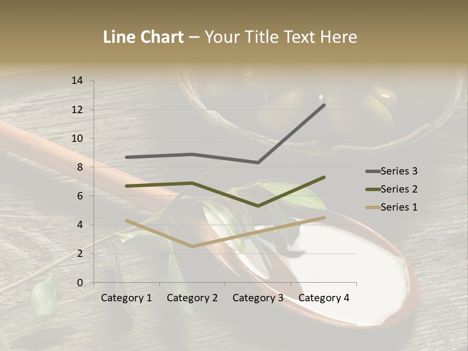 A Bowl Of Green Olives And A Spoon Of Yogurt Powerpoint Template PowerPoint Template