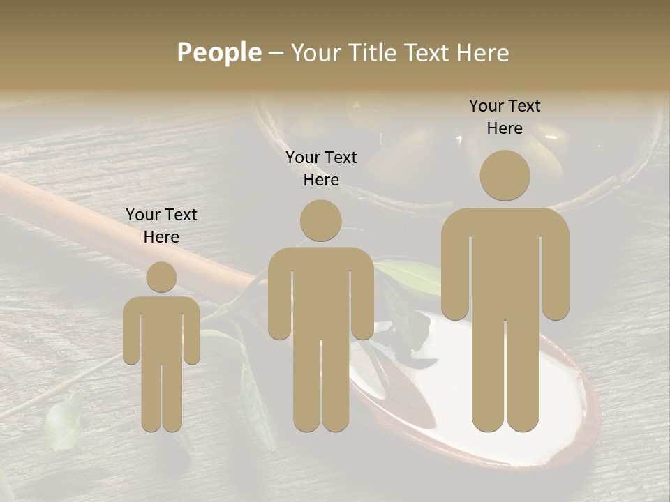 A Bowl Of Green Olives And A Spoon Of Yogurt Powerpoint Template PowerPoint Template