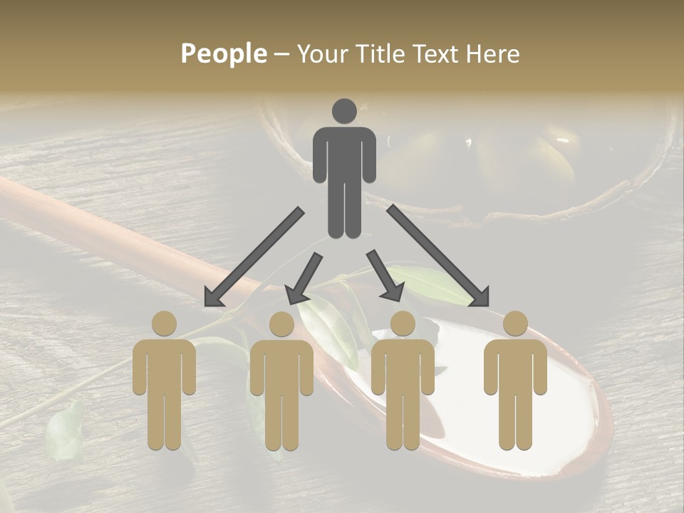 A Bowl Of Green Olives And A Spoon Of Yogurt Powerpoint Template PowerPoint Template