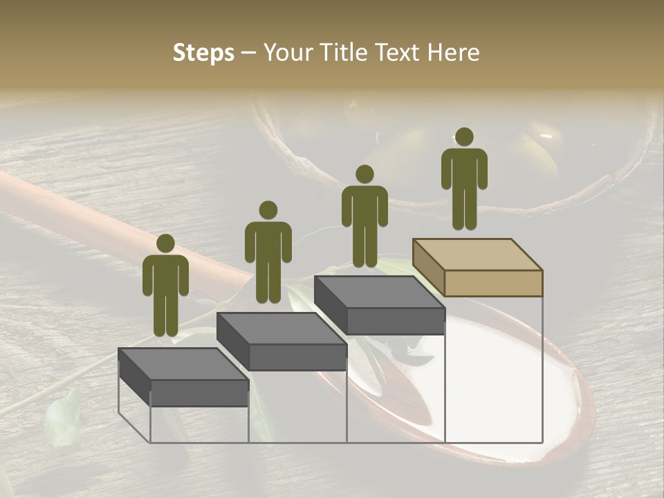 A Bowl Of Green Olives And A Spoon Of Yogurt Powerpoint Template PowerPoint Template