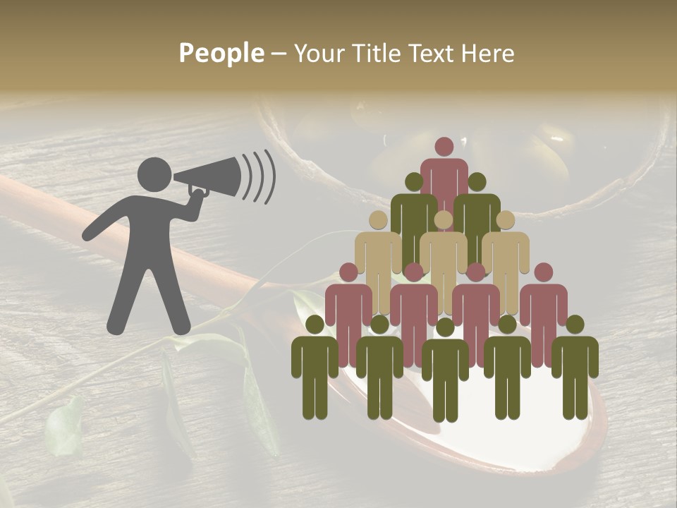 A Bowl Of Green Olives And A Spoon Of Yogurt Powerpoint Template PowerPoint Template