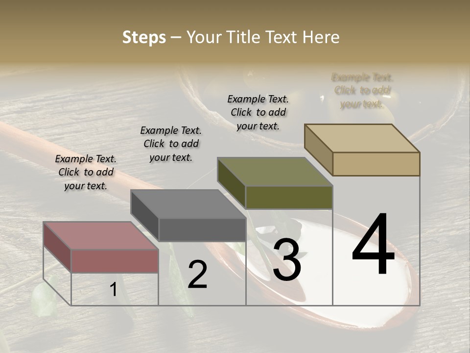 A Bowl Of Green Olives And A Spoon Of Yogurt Powerpoint Template PowerPoint Template