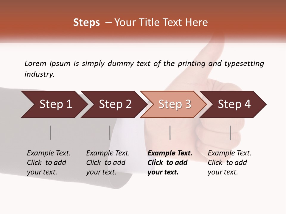 A Person Giving A Thumbs Up Sign PowerPoint Template