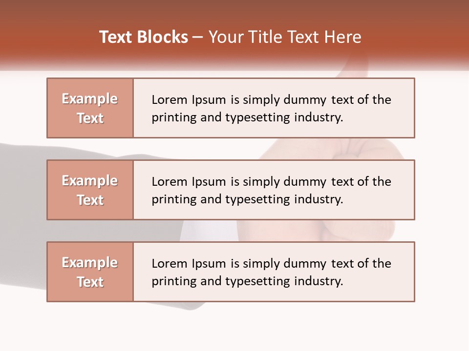 A Person Giving A Thumbs Up Sign PowerPoint Template