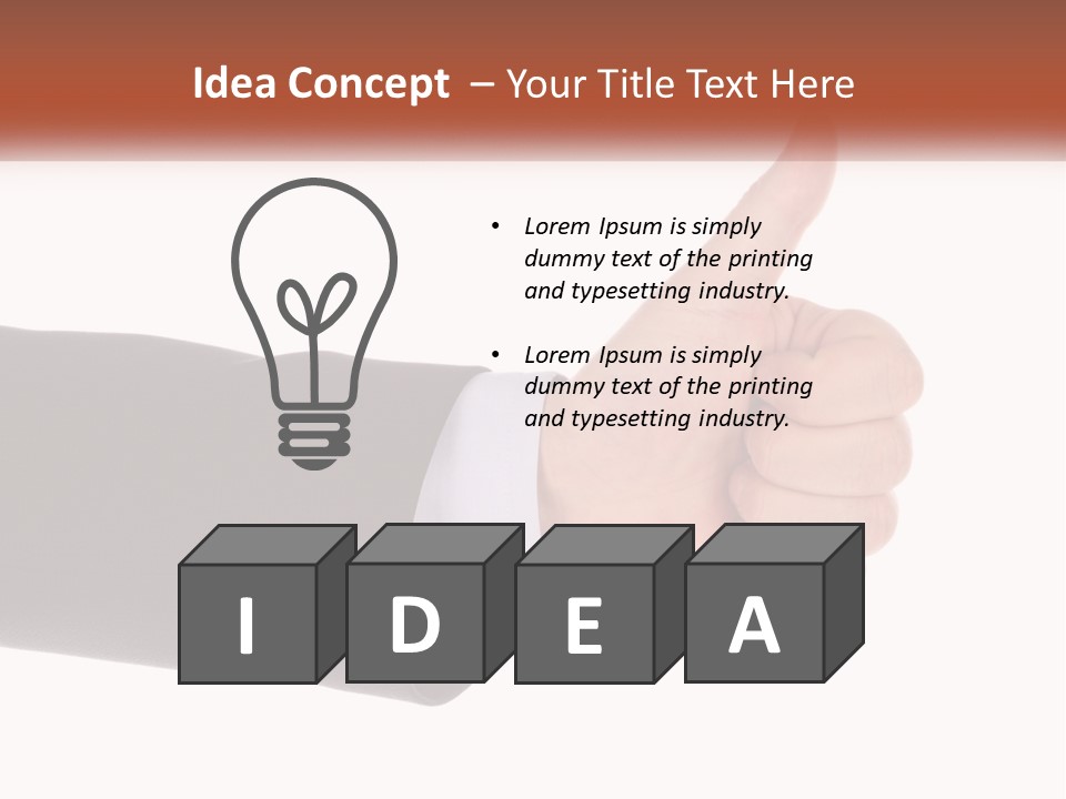 A Person Giving A Thumbs Up Sign PowerPoint Template