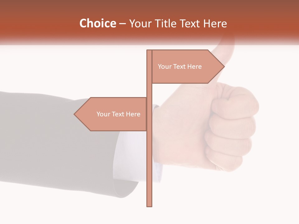 A Person Giving A Thumbs Up Sign PowerPoint Template