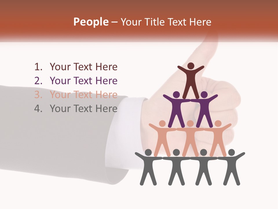 A Person Giving A Thumbs Up Sign PowerPoint Template