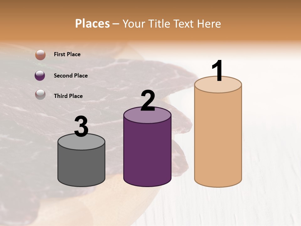 Raw Meat On A Cutting Board With Rosemary On Top PowerPoint Template