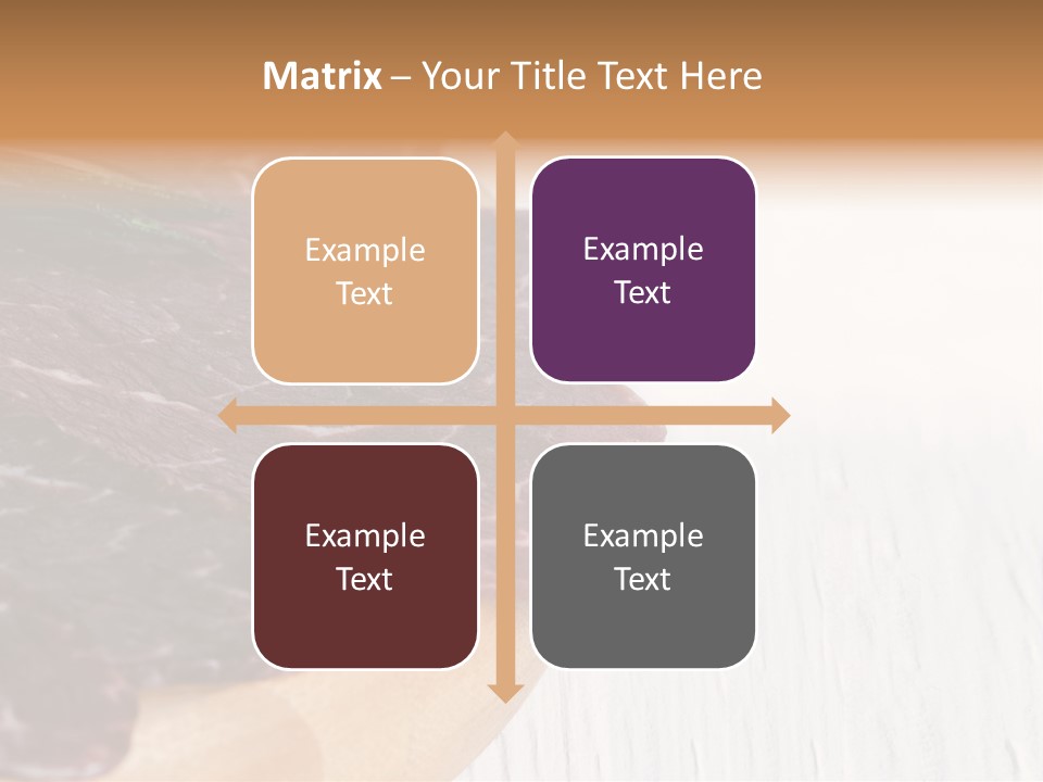 Raw Meat On A Cutting Board With Rosemary On Top PowerPoint Template