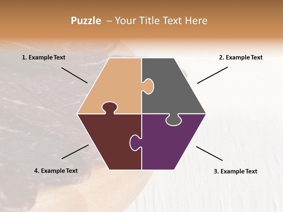 Raw Meat On A Cutting Board With Rosemary On Top PowerPoint Template