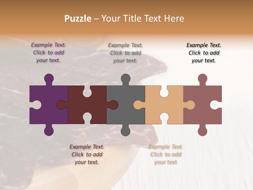 Raw Meat On A Cutting Board With Rosemary On Top PowerPoint Template