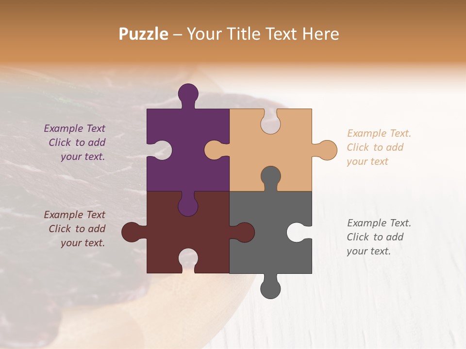 Raw Meat On A Cutting Board With Rosemary On Top PowerPoint Template