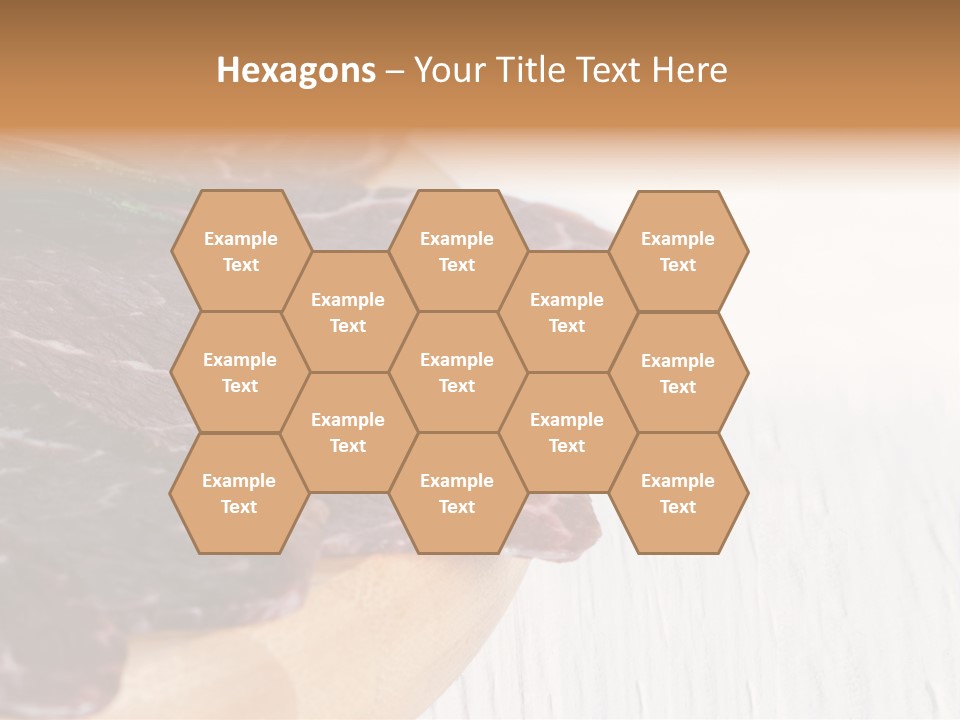 Raw Meat On A Cutting Board With Rosemary On Top PowerPoint Template