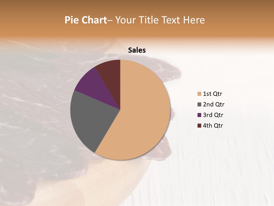 Raw Meat On A Cutting Board With Rosemary On Top PowerPoint Template